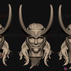 01.jpg Download STL file Loki Head - Tom Hiddleston - Marvel Comics - High Quality 3D print model • 3D printer design, Bstar3Dart