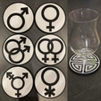 Sans-titre41.png 6 Coaster Gender LGBT