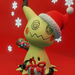 mimikyu-render1.jpg STL file Pokemon mimikyu christmas・3D print model to download