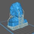 Einstein5.jpg Einstein Bust 3D print with base-supported
