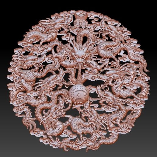 nine dragons 3D model