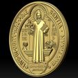 a78.jpg 3D Printed Model of Saint Benedict Medal 1 Side