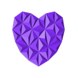 GeometricHeart.stl Low Poly Heart