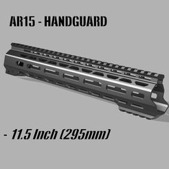 11Inch_Title.jpg STL file AR15/M4 Handguard 11.5 inch - MLOK・3D print design to download