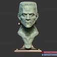 Frankenstein_monster_sculpture_3d_print_file_01.jpg Frankenstein Monster Sculpture Bust STL File - Frankenstein Bust