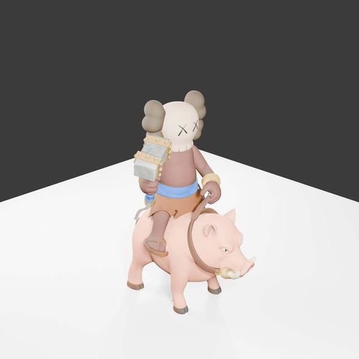 Clash Royale Hog Rida X Kaws - figure