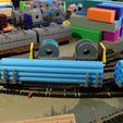 IMG_0916.jpg 50-футовый вагон для бревен/труб в масштабе N с сцепками Micro-Trains