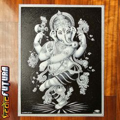 SQ-1.jpg Ganesh Dancing the Tandava [Easy to Print Filament Painting]