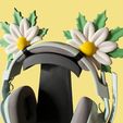 daisy-4.jpg Cute daisy ears headphone decor, flower headset attachment