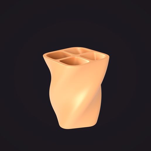 0046_TwistedQuadHolder_R_0005.jpg Twisted Pen Holder