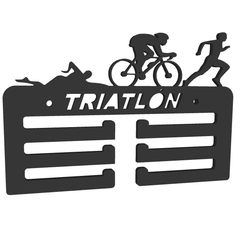 Triathlon.png Triathlon Medal Rack Track & Field Medal Hanger