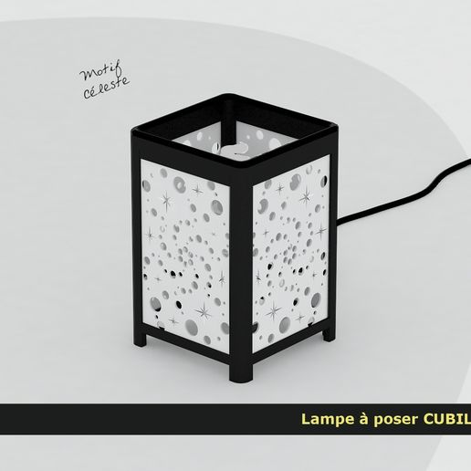 cubilampe_celeste01.jpg Download STL file Table lamp Cubilampe • Object to 3D print, Tibe-Design