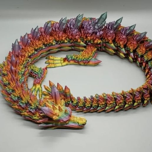 ARTICULATED DRAGON - FLEXI CRYSTAL DRAGON 3D PRINT