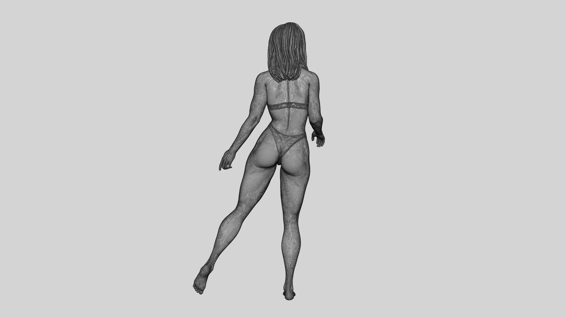 x.jpg 3D file Pretty Bikini Woman Standing on one Leg 3D print model・3D print model to download, 3DGeshaft