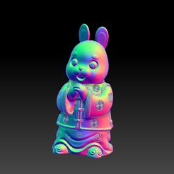 2023-01-04_095433.jpg STL file Happy New Year of the Rabbit 1・3D printing template to download