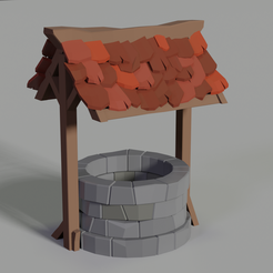 well_render.png Файл STL Мини-садовый колодец・Шаблон для 3D-печати для загрузки