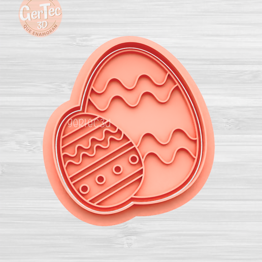1.1434.png EASTER EGG EASTER EGG Cookie Cutter with Stamp / Cookie Cutter EASTER EGG