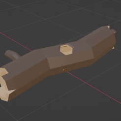 buche.png Download STL file Low poly decorative log • 3D printing design, maxthib