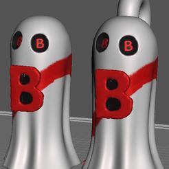 aritos-del-Fantasma-de-la-B-1.jpg Free STL file Earring the B Ghost・Object to download and to 3D print