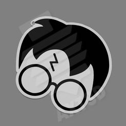 HarryGratis.jpg STL-Datei Harry Potter Gesicht Schlüsselanhänger kostenlos・3D-Drucker-Design zum herunterladen