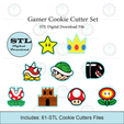 Etsy-Listing-Template-STL-2.png Gamer Cookie Cutter Set | STL File