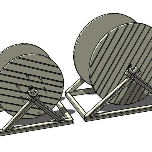 TT Wooden cable spools 3D model