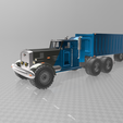 2.png Free STL file American truck with trailer・3D printer design to download
