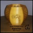 Zodiac_AQUARIUS_mix_original_1.jpg Aquarius (Water-Bearer) Zodiac Tealight Cover