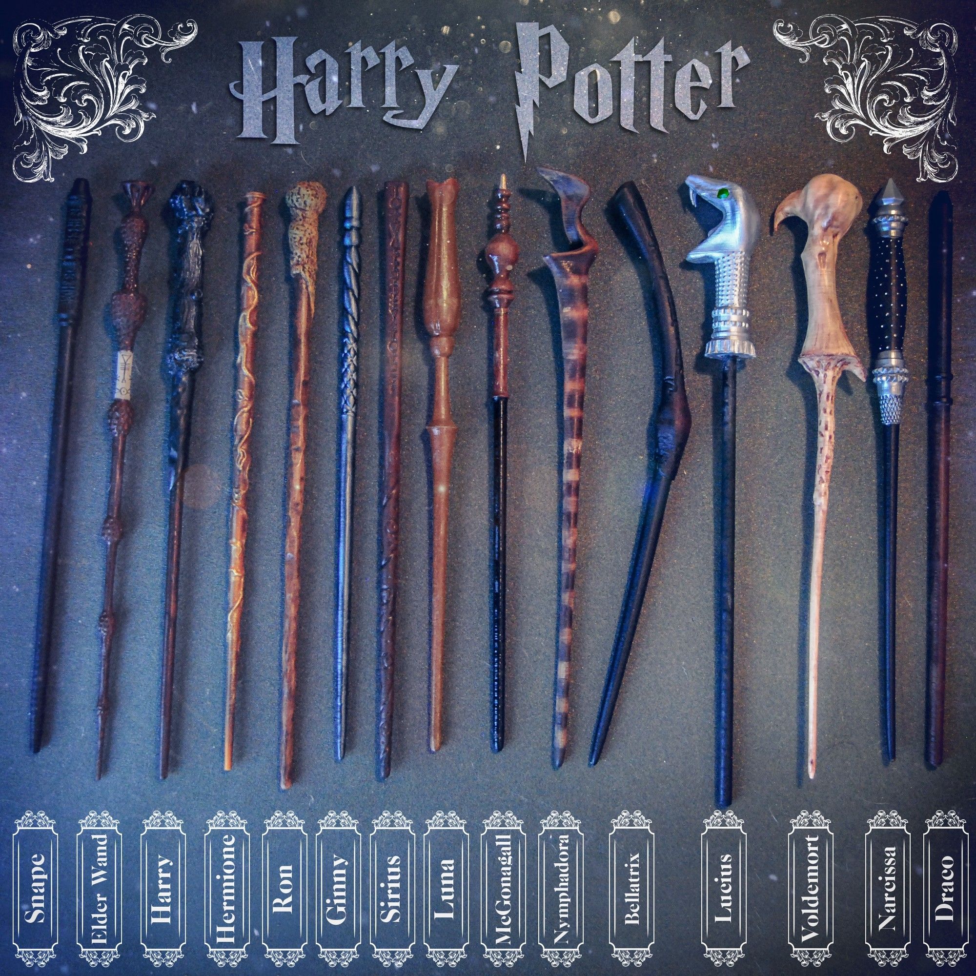 Collection.jpg Fichier STL Baguette Nymphadora Tonks - Harry Potter・Design pour imprimante 3D à télécharger, tolgaaxu