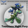 STL-Produit-imprimé.png ARTICULATED TOOTHLESS NIGHT FURY MFP3D -NO SUPPORT - PRINT IN PLACE - STL - 3MF - SENSORY TOY-FIDGET