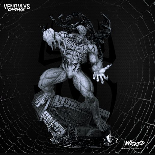 Wicked Marvel Venom Sculpture: Tested and ready for 3d printing 3D model