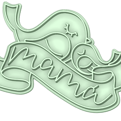 Mama-11_e.png Archivo STL Mamá ave cookie cutter・Design para impresora 3D para descargar