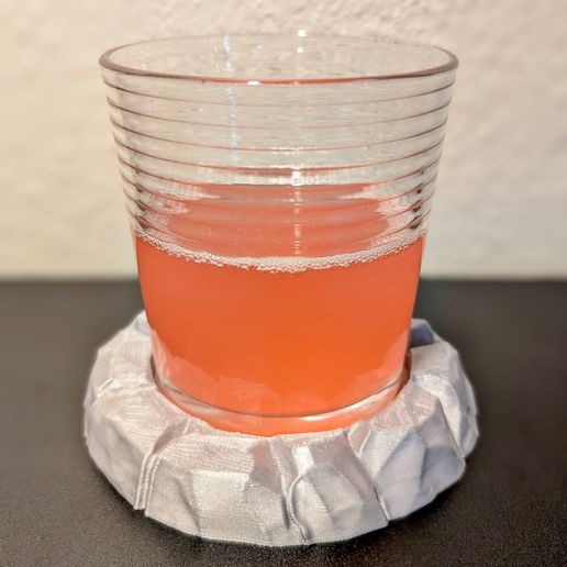 Boulder Cupholder – Rugged Fantasy Stone Drink Coaster - 3D model önizlemesi