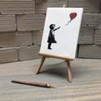 Easel5.jpg STL-Datei Miniatur-Staffelei und -Leinwand・Modell zum Herunterladen und 3D-Drucken