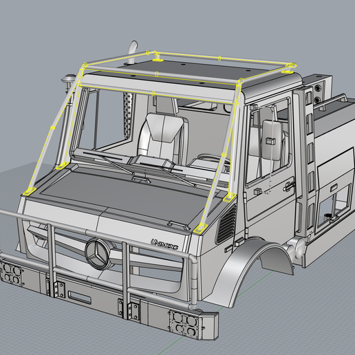 1:10 Unimog Cab Roll Cage