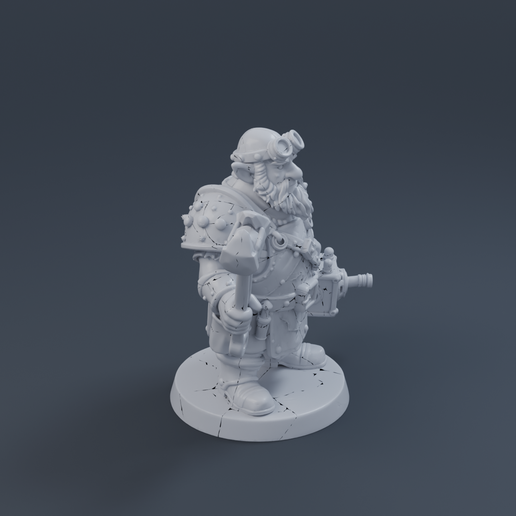 Dwarf Engineer II 3D printable STL miniature