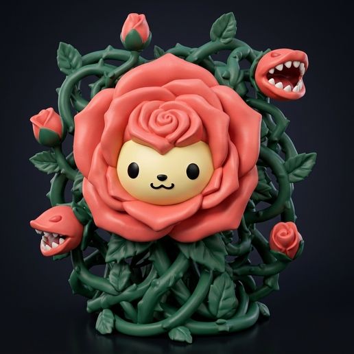 Corocorokuririn x Biollante - Sanrio Godzilla Inspired Chibi Figure STL