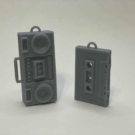 Boombox and Cassette Ornaments 3D model