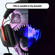 3.png Godzilla Head Wandhalterung für Controller und Headset / Keine Halterungen