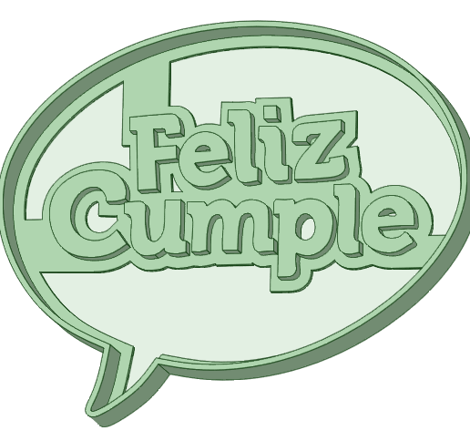 Happy cookie cutter - 3D model önizlemesi