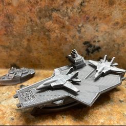 USS EnterSurprise - Conteneur de jeu imprimable en place pour les minuscules chasseurs à réaction F14