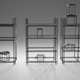 untitled13.jpg Metal Shelf and Shelves and Cardboard Boxes Gift Free low-poly 3D model
