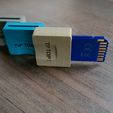 Mon custom Embout clé sd-10.jpg Free STL file SD Card End Cap・3D print model to download