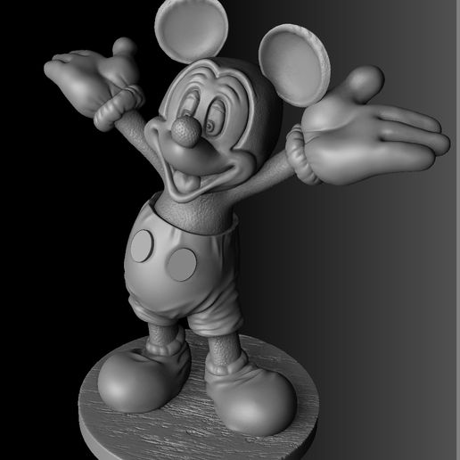 ZBrush-Document5.jpg Mickey Mouse.3D druckbar.STL.
