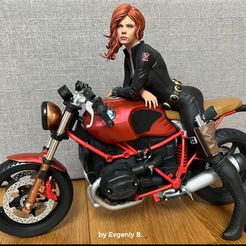 bw0292.jpg Black Widow on Black Widow Bike Marvel Motorcycle