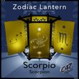 8-Scorpio-Render.jpg Download STL file Zodiac Lantern - Scorpio (Scorpion) • 3D print model, c47