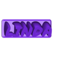 Linda_Organic.STL Linda 3D Nametag - 5 Fonts
