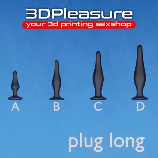 anal plug model LONG STL File for 3D printingCults