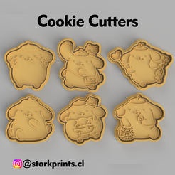 pompompurin-cults.png SET OF 6 POMPOMPURIN COOKIE CUTTERS