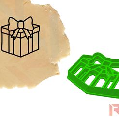 cookie_cutter_3d_print_gift_wrap_imprint.jpg Файл STL Оттиск на подарочной упаковке 2 резца для печенья・Дизайн для загрузки и 3D-печати